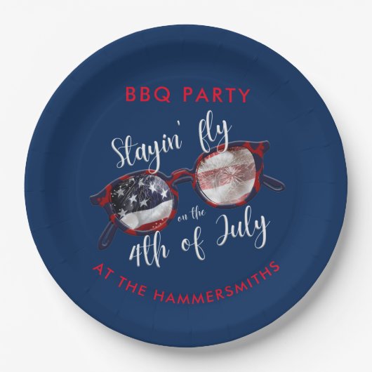 Juli GRILLEN Party Pappteller (Vorderseite)