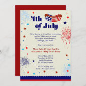 Juli GRILLEN Picnic Invitation Party Einladung (Vorne/Hinten)