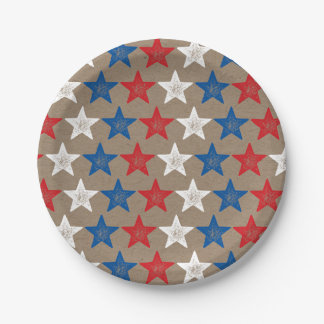 Juli Grunge Stars Kraft Party Paper Teller