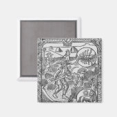 Juli, Heu, Krebs Magnet (Vorderseite/Rückseite)