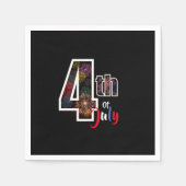 Juli hübsches Feuerwerk Serviette (Vorderseite)