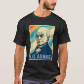 Juli John Quincy Adams Präsident Retro Patr T-Shirt (Vorderseite)