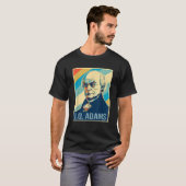 Juli John Quincy Adams Präsident Retro Patr T-Shirt (Vorne ganz)