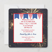 Juli Junge, der die Flagge verkündet Einladung (Rückseite)