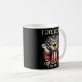 Juli Katze Lover, I Liebe Meowica Patriotic Funny Kaffeetasse (VorderseiteRechts)
