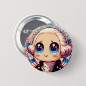 Juli Kawaii George Washington Button (Vorne & Hinten)