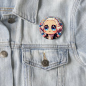 Juli Kawaii George Washington Button (Beispiel)