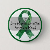 Juli Knochenmark Spendenmonat Button (Vorderseite)