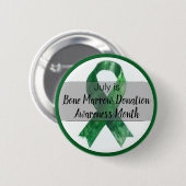 Juli Knochenmark Spendenmonat Button (Vorne & Hinten)
