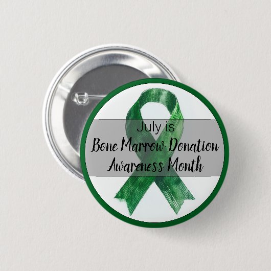 Juli Knochenmark Spendenmonat Button (Vorne & Hinten)