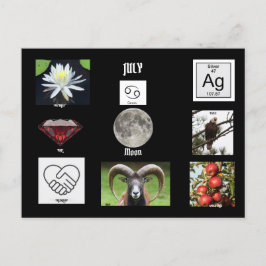 Juli Krebs Geburtsmonat Postkarte