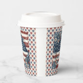 Juli Länderflagge Pappbecher (Links)