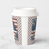 Juli Länderflagge Pappbecher (Rechts)
