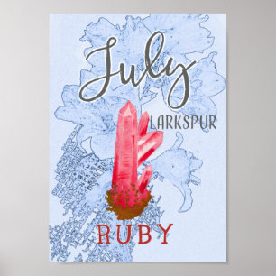 Juli Larkspur und Ruby Birthday Poster