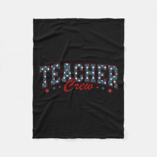 Juli Lehrerin Patriotic Shirt Lehrerin Crew Männer Fleecedecke