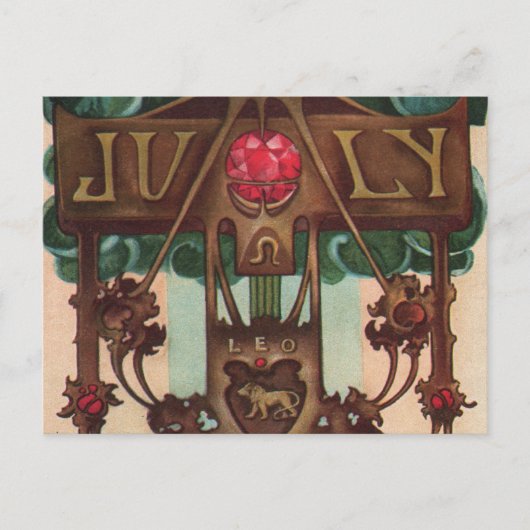 Juli - Leo Postkarte (Vorderseite)