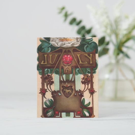 Juli - Leo Postkarte (Stehend Vorderseite)