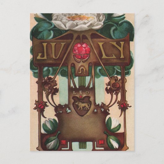 Juli - Leo Postkarte (Vorderseite)