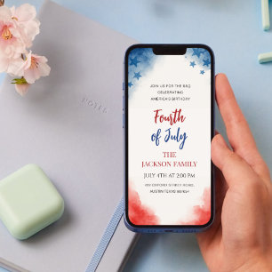 Juli Minimalistische Einladung zum digitalen Downl