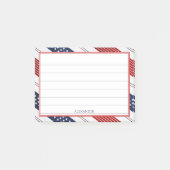 Juli | Muster für Diagonalstähle und Streifen Post-it Klebezettel (Vorderseite)