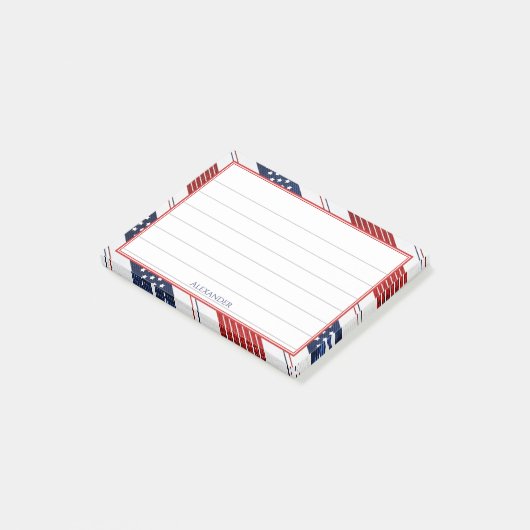 Juli | Muster für Diagonalstähle und Streifen Post-it Klebezettel (angewinkelt)