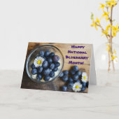 Juli: National Blueberry Month Karte (Gelbe Blume)