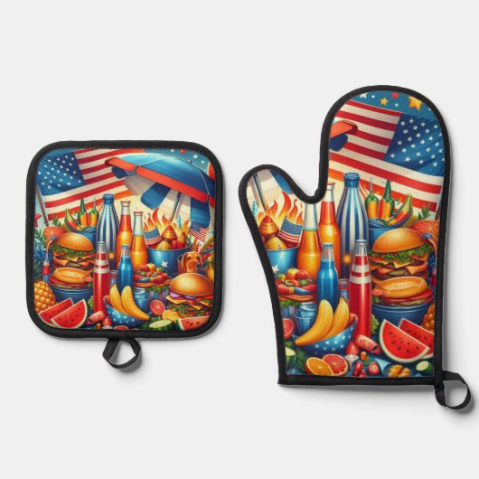 Juli Ofenhandschuh & Topflappen-Set (Vorderseite)