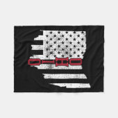Juli Ohio US Flag Staaten Vintag Fleecedecke (Vorderseite (Horizontal))