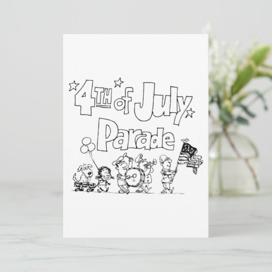 Juli Parade Einladungen (Stehend Vorderseite)