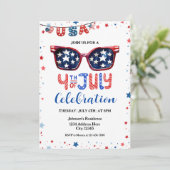 Juli Party Einladung (Stehend Vorderseite)