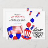 Juli Party Einladung (Vorne/Hinten)