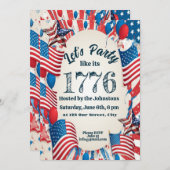 Juli Party Einladung (Vorne/Hinten)