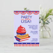 Juli Party Einladung (Stehend Vorderseite)