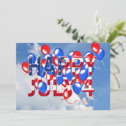 Juli Party Einladung (Stehend Vorderseite)