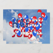 Juli Party Einladung (Vorne/Hinten)