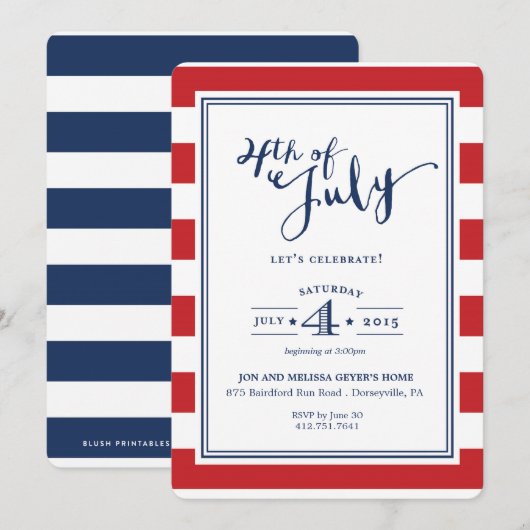 JULI-Party Einladung (Vorne/Hinten)