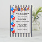 Juli Party Einladung (Stehend Vorderseite)