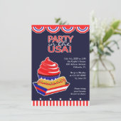 Juli Party Einladung (Stehend Vorderseite)