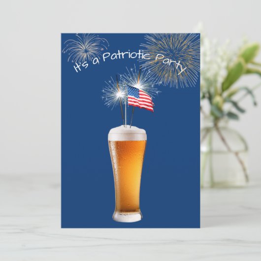 Juli Party Einladung (Stehend Vorderseite)