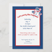 Juli Party Einladung (Rückseite)