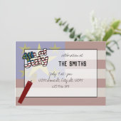 Juli Party Einladung (Stehend Vorderseite)