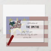 Juli Party Einladung (Vorne/Hinten)