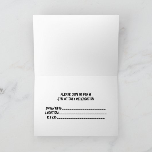 Juli Party Einladung mit Sonnenbrille (Innenseite)