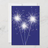 Juli Party Einladung mit Sparklern (Rückseite)