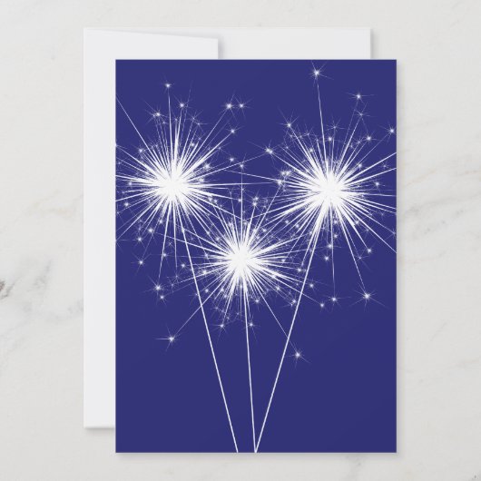 Juli Party Einladung mit Sparklern (Rückseite)