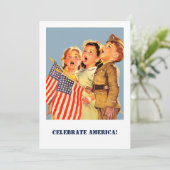 Juli Party | Einladung zu Veranstaltungen Vintag A (Stehend Vorderseite)