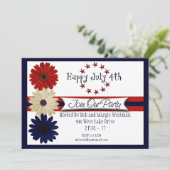 Juli-Party Einladungen (Stehend Vorderseite)