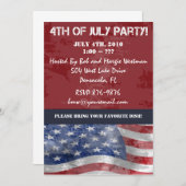 Juli Party Einladungen (Vorne/Hinten)