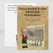 Juli-Party Einladungen (Vorne/Hinten)