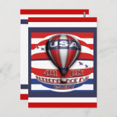 Juli Party Einladungen (Vorne/Hinten)